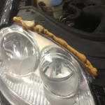 Resealed VW headlight