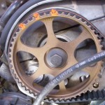 Painting markes on a timing belt