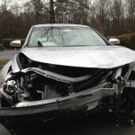 Accident damage to Nissan