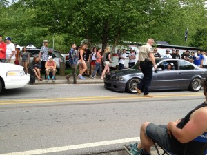 The police were being really cool to the people that were not total idiots at Southern Worthersee