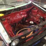 Stripped MK1 Cabriolet engine bay
