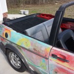 VW cabby with top removed