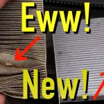 Dirty cabin air filter