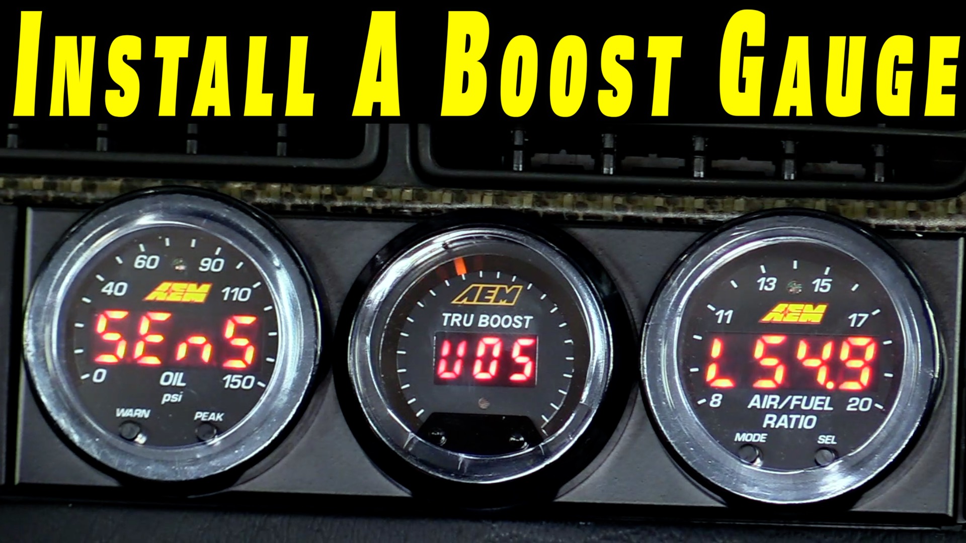 aem air fuel ratio gauge install sr20det